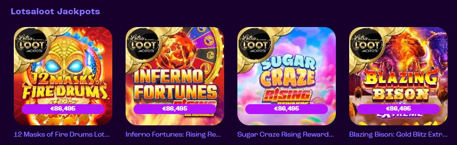 Wheelz Casino jackpot games